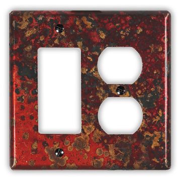 Wildfire 1 Rocker/GFI 1 Outlet Copper Switch Plate