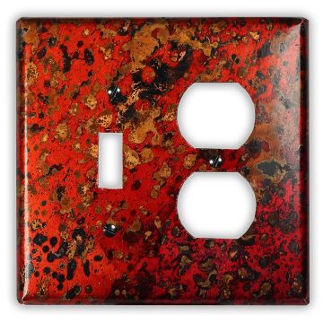 Wildfire 1 Toggle 1 Outlet Copper Switch Plate