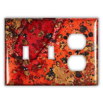 Wildfire 2 Toggle 1 Outlet Copper Switch Plate