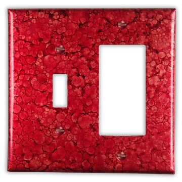 Wine Red 1 Toggle 1 Rocker/GFI Copper Switch Plate