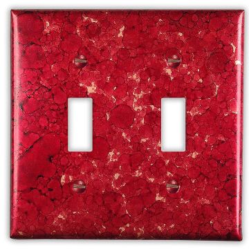 Wine Red 2 Toggle Copper Switch Plate