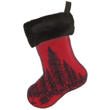 Wooded River Bear Christmas Stocking