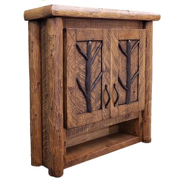 Cedar Lake Log Over the Toilet Cabinet