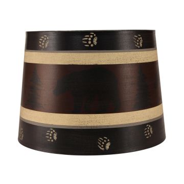 Rustic Red Banded Bear Tracker Lampshade