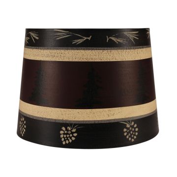 Rustic Red Banded Pine Lampshade