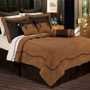 Embroidered Barbwire Comforter Set