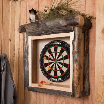 Aspen Log Dartboard Cabinet