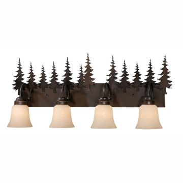 Yosemite 4-Light Tree Burnished Bronze Vanity Light