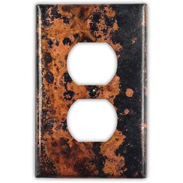 Zebra 1 Outlet Copper Switch Plate