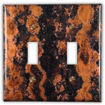 Zebra 2 Toggle Copper Switch Plate