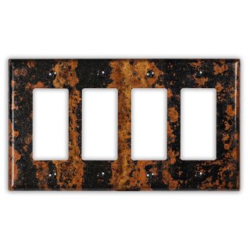 Zebra 4 Rocker/GFI Copper Switch Plate
