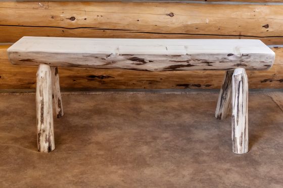 Montana Half Log Bench | 4 Foot Bench