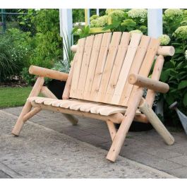 Rustic Cedar Log Outdoor Love Seat