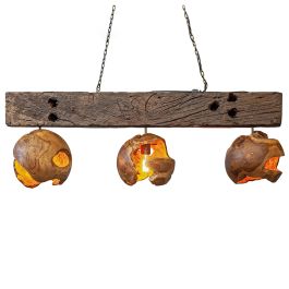 reclaimed wood chandelier