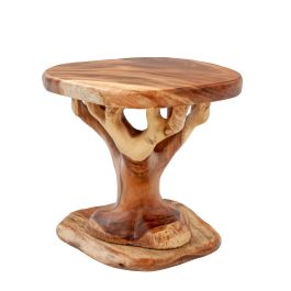 Hand Carved Tree Side Table