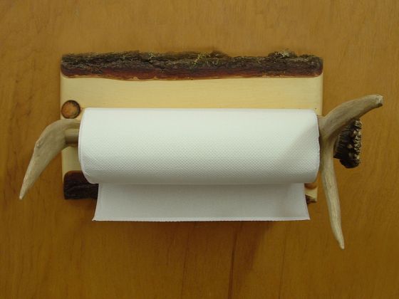 Horizontal Antler Paper Towel Holder