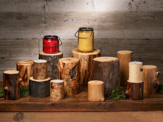 Rustic Aspen Log Risers