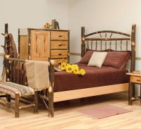 Saranac Hickory Rustic Bedroom Furniture Collection Example