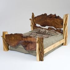Rustic Log Bed