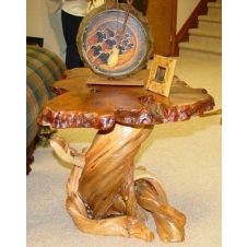 Rustic Redwood & Juniper End Table