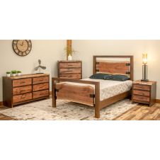 Modern Rustic Live Edge Walnut Bedroom Set