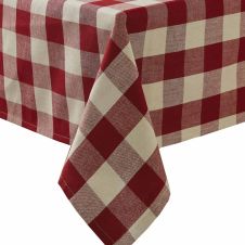 Garnet Checkered Square Table Cloth