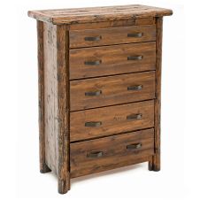 Olde Towne 5 Drawer Log Chest--Barnwood Lager finish