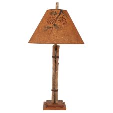 Twig and Leather Table Lamp