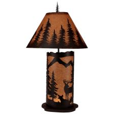 Rustic Kodiak Deer Night Light Table Lamp - Large