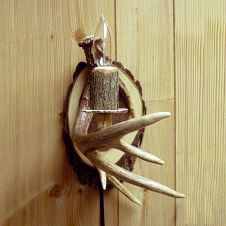 Electric Antler Wall Sconce; 1 antler, 1 light