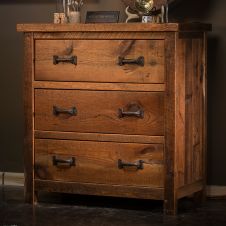 Timber Frame Barnwood 3 Drawer Chest