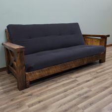 Sawmill Barnwood Easy Glide Futon in Antique Barnwood Finish