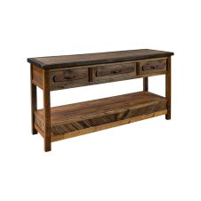 Jackson Hole Barnwood 3 Drawer Sofa Table