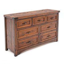 Timber Haven 7 Drawer Rough Sawn Dresser - Antique Barnwood Finish