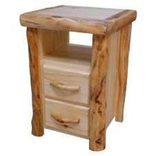 Beartooth Aspen Timberline 2 Drawer Log Nightstand