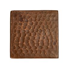 3" Square Oil Rubbed Bronze Hammered Copper Tile