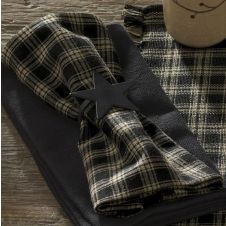 Rustic Black Plaid Cloth Napkins
