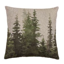 Bear Panel Tree Decorative Pillow