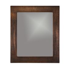 36″ Rectangular Oil Rubbed Bronze Hammered Copper Mirror