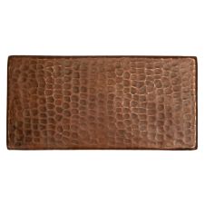 3" x 6" Oil Rubbed Bronze Hammered Copper Tile