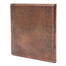 4" Square Oil Rubbed Bronze Hammered Copper Tile