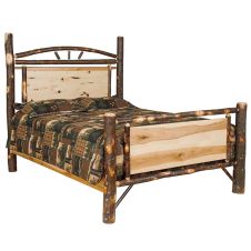 Saranac Hickory Log Panel Bed--Queen