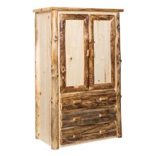 Rustic Colorado Aspen 3 Drawer Armoire