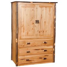 Saranac Hickory 3 Drawer Log Armoire
