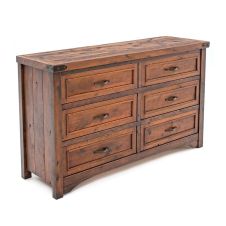 Timber Haven 6 Drawer Barnwood Dresser, Shown in Antique Barnwood Finish