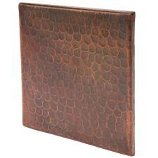 6" Square Oil Rubbed Bronze Hammered Copper Tile