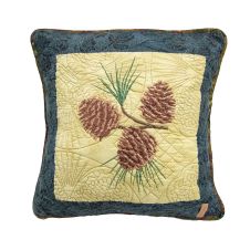 Cabin Raising Pine Cone Decorative Pillow