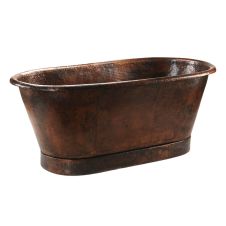 72" Modern Oil Rubbed Bronze Hammered Copper Bathtub
