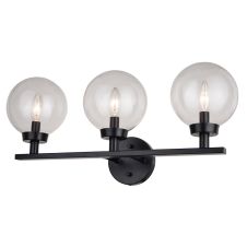 Lander 3-Light Matte Black Vanity Light
