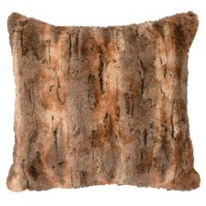 Amber Fox Cuddle Fur Decor Pillow
